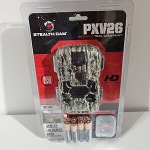 Stealth Cam PXV26 Prevue 26 Infrared Trail Cam Kit W/Battery And SD Card "Read"